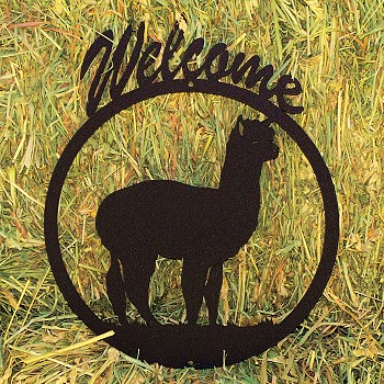 Alpaca Welcome Sign