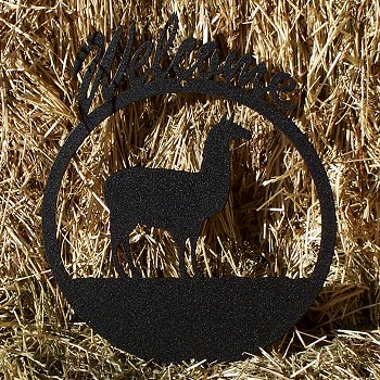 Llama Welcome Sign