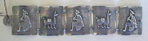 Sterling Llamas and Flutists Bracelet